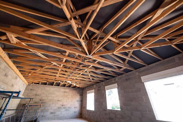 Pose de plaques de plâtre